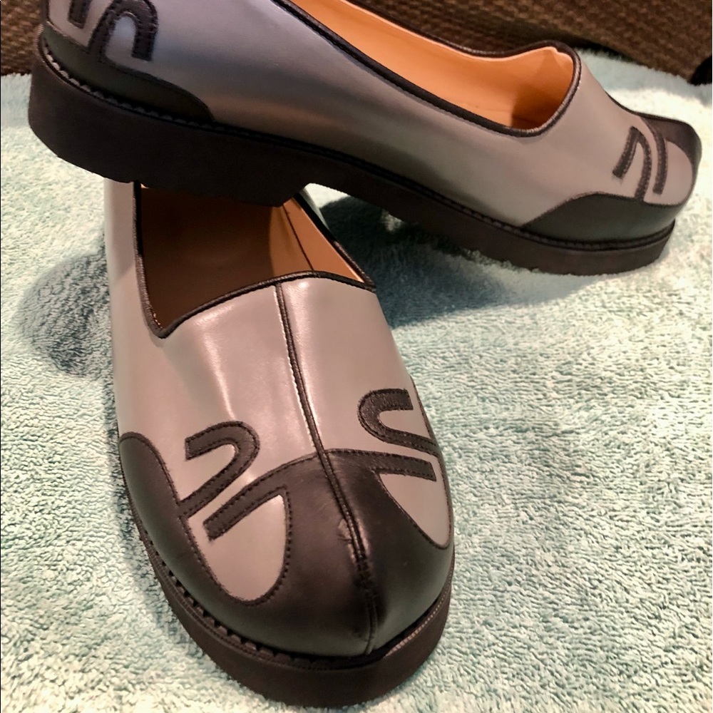 Mens Hanbok Shoes Korean Traditional Wedding Birthday Ceremony Grey with Black